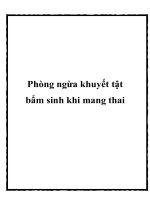 Phòng ngừa khuyết tật bẩm sinh khi mang thai pptx