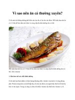 Vì sao nên ăn cá thường xuyên? pptx