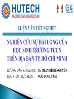 Luận văn:Sự hài lòng của sinh viên trường đại học công nghiệp với chất lượng đào tạo doc