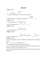 Đề thi thử đại học môn toán năm 2013 - THPT Lý Thường Kiệt - Hải Phòng - Đề số 39 ppt