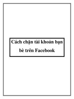 Cách chặn tài khoản bạn bè trên Facebook pot