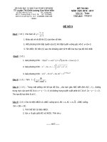 ĐỀ THI HKI NĂM HỌC 2010 - 2011 Môn thi : Toán Đề 5 potx