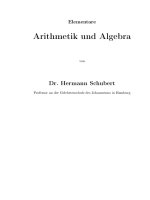Elementare Arithmetik und Algebra, by Hermann Schubert ppt