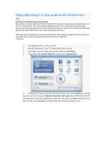 Dùng điện thoại LG làm modem kết nối internet