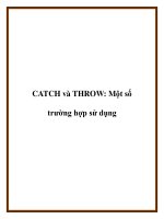 CATCH và THROW: Một số trường hợp sử dụng pptx