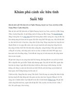 Khám phá cảnh sắc hữu tình Suối Mỡ potx