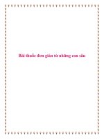 Bài thuốc đơn giản từ những con sâu. ppt