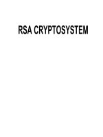 RSA CRYPTOSYSTEM pptx