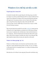 Windows Live thế hệ cải tiến ra đời docx