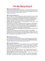 Hỏi đáp Mạng tháng 8 pot