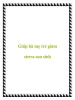 Giúp bà mẹ trẻ giảm stress sau sinh docx