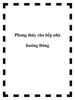 Phong thủy cho bếp nhà hướng Đông docx