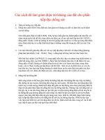 Các cách để làm giảm điện trở kháng của đất cho phần tiếp địa chống sét docx