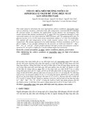 TỐI ƯU HÓA MÔI TRƯỜNG NUÔI CẤY ASPERGILLUS NIGER ĐỂ TĂNG HIỆU SUẤT SẢN SINH PHYTASE doc