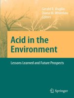 Acid in the environment lessons learned and future prospects ertu