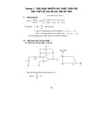 chương 7 Ứng dụng khuếch đại thuật toán vào việc thiết kế các bộ lọc tần số thấp docx