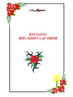 BÀI GIẢNG: ĐIỀU KHIỂN LẬP TRÌNH potx