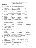 ĐỀ LUYỆN THI ĐẠI HỌC MÔN ANH VĂN KHỐI D pptx