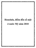Honolulu, điểm đến số một ở nước Mỹ năm 2010 pot