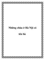 Những chùa ở Hà Nội có tên bà docx