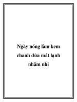 Ngày nóng làm kem chanh dừa mát lạnh nhâm nhi doc