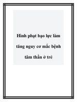 Hình phạt bạo lực làm tăng nguy cơ mắc bệnh tâm thần ở trẻ docx