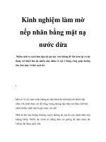 Kinh nghiệm làm mờ nếp nhăn bằng mặt nạ nước dừa pdf