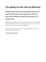 Tạo phòng ăn nhỏ xinh mà linh hoạt docx