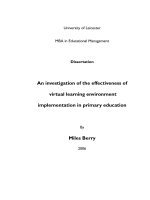 An investigation of the effectiveness of virtual learning environment implementation in primary education docx