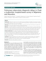 Pulmonary tuberculosis diagnostic delays in Chad: a multicenter, hospital-based survey in Ndjamena and Moundou potx