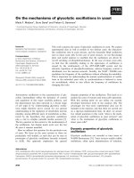 Báo cáo khoa học: On the mechanisms of glycolytic oscillations in yeast potx