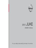 Nissan Juke 2012 owner manual - Sách hướng dẫn sử dụng xe Nissan Juke đời 2012.