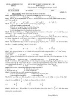 Đề Thi Đại Học Khối A, A1 Vật Lý 2013 - Phần 7 - Đề 9 pptx
