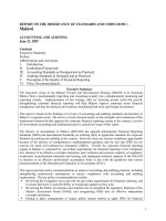 REPORT ON THE OBSERVANCE OF STANDARDS AND CODES (ROSC) potx