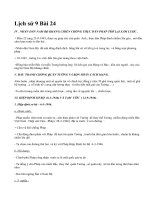 Lịch sử 9 Bài 24