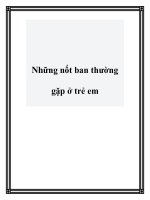 Những nốt ban thường gặp ở trẻ em pptx
