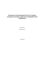 Payments For Environmental Services In Vietnam: Assessing An Economic Approach To Sustainable Forest Management docx