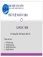 Logic Mờ ppt