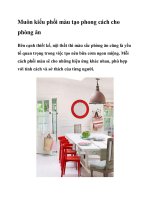 Muôn kiểu phối màu tạo phong cách cho phòng ăn pot