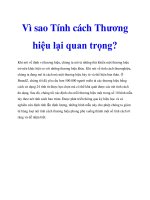Vì sao Tính cách Thương hiệu lại quan trọng pptx