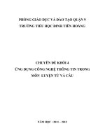 CHUYÊN ĐỀ : ỨNG DỤNG CÔNG NGHỆ THÔNG TIN TRONG MÔN LUYỆN TỪ VÀ CÂU pptx