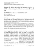 The effect of Qigong on general and psychosocial health of elderly with chronic physical illnesses: a randomized clinical trial doc