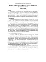 THE USE OF DERIVATIVES TO MANAGE INTEREST RATE RISK IN COMMERCIAL BANKS docx