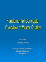 Fundamental Concepts: Overview of Water Quality ppt