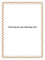 Cách tăng tốc máy tính bằng AVG docx