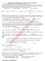 HƯỚNG DẪN GIẢI ĐỀ THI THỬ ĐẠI HỌC LẦN 1 Năm học 2012-2013 ppt