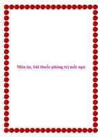 Món ăn, bài thuốc phòng trị mất ngủ. pot