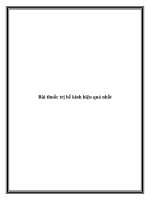 Bài thuốc trị bế kinh hiệu quả nhất pptx