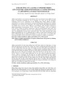 ẢNH HƯỞNG CỦA ALPHA-CYPERMETHRIN LÊN ENZYME CHOLINESTERASE VÀ SINH TRƯỞNG CÁ RÔ ĐỒNG (ANABAS TESTUDINEUS) pot