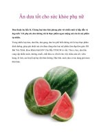 Ăn dưa tốt cho sức khỏe phụ nữ pdf